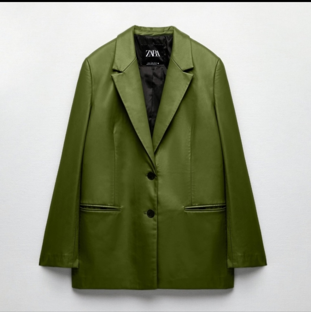 Zara 2 pcs Faux leather blazer + pants - Picture 10 of 16